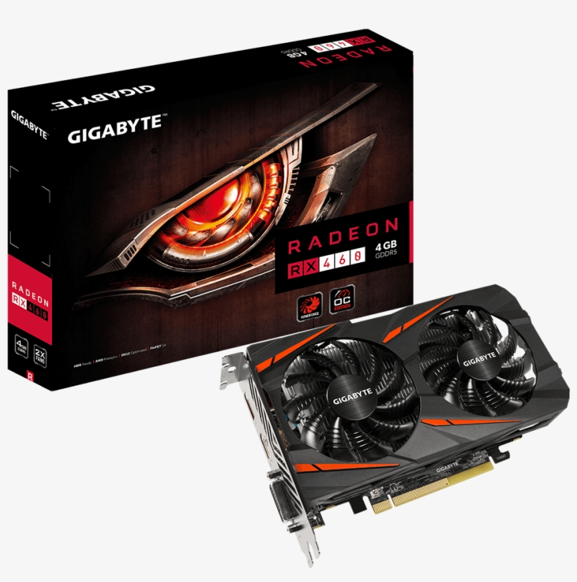 Radeontm Rx460 Windforce Oc 4g - Amd Radeon Rx 460, transparent png download