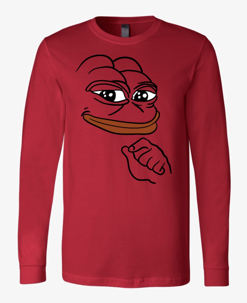 Canvas Long Sleeve Shirt - Pepe Grafik T-shirt, transparent png download