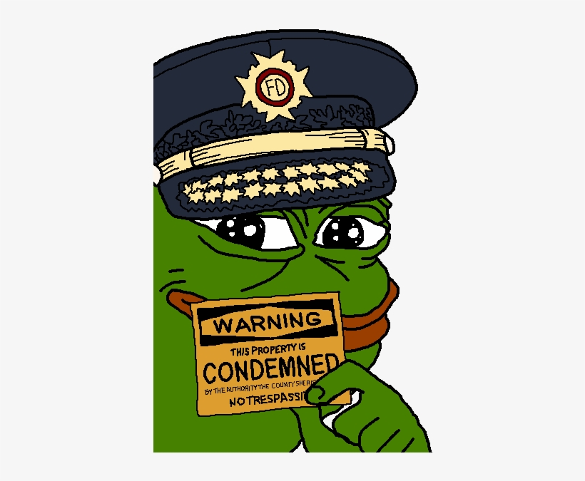 Smug Fire Department Building Inspector Pepe Smugly - Right Wing Safety Squad, transparent png download