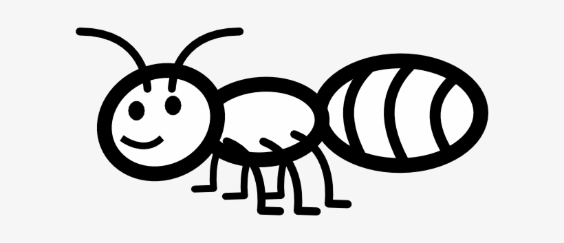Black Cat Halloween Tumblr White Ant Clip - Ant Black And White Png, transparent png download
