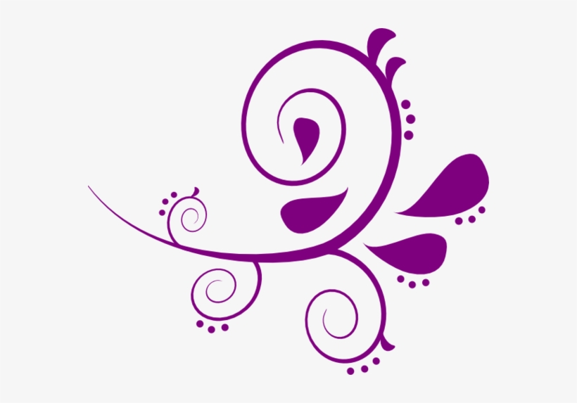Black Swirly Silhouette Tree Design Tree Stock Vector - Purple Swirl Clip Art, transparent png download
