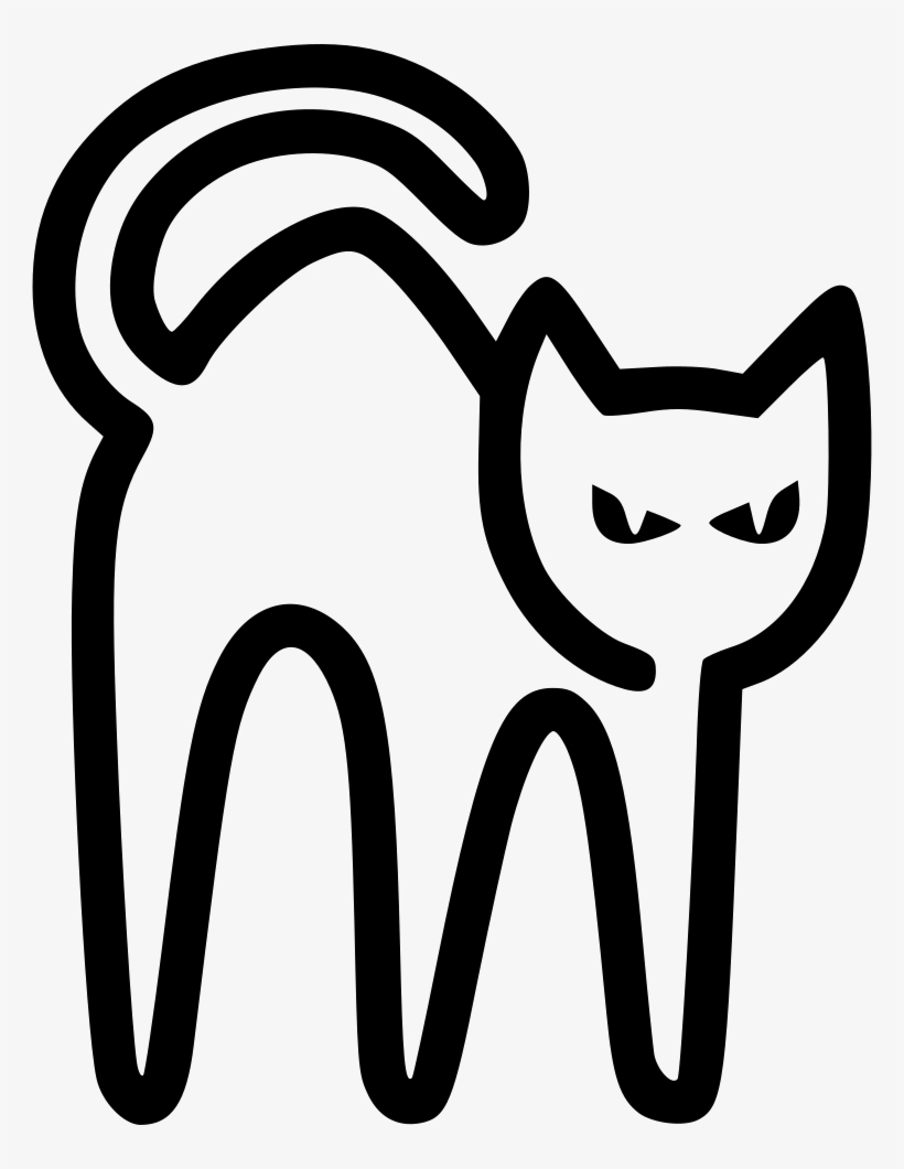 Black Cat Comments - White Cat Icon Png, transparent png download