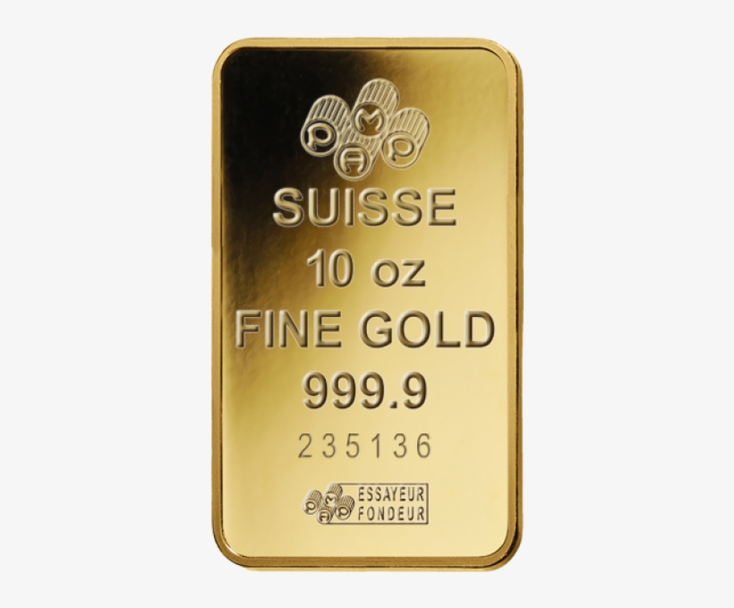 10 Oz Gold Bar - 2.5 Gram Suisse Gold Bar, transparent png download