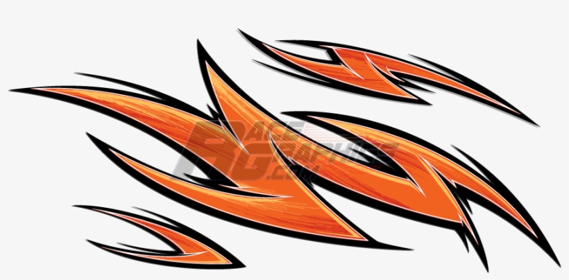 Fire Flare Orange Vinyl Wrap - Car, transparent png download