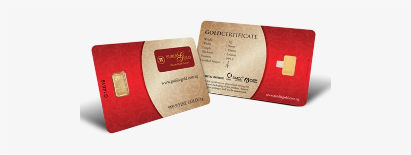 Public Gold Lbma Bullion Bar 1g - Gold Bar Public Gold, transparent png download