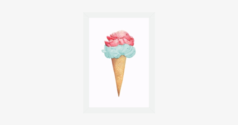 #99 90377 - Moldura Personalizada - 1210 41 - Impressão - Ice Cream Cone, transparent png download