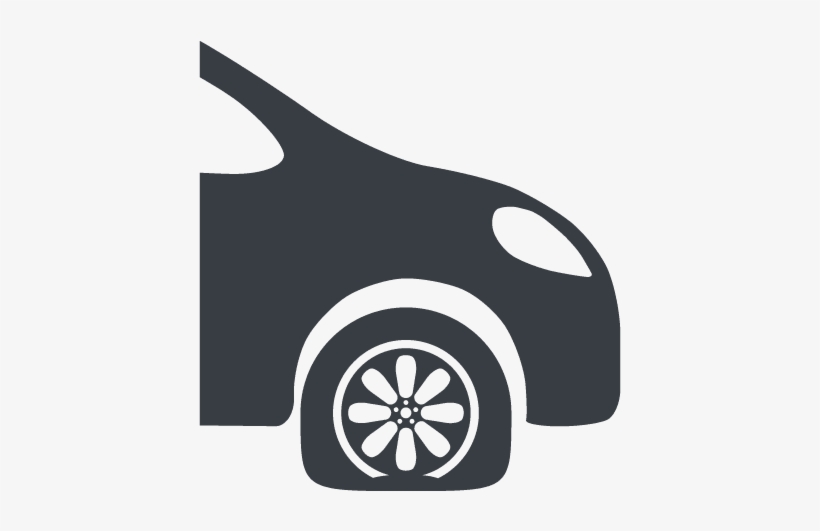 Flat Tire Icon - Tire, transparent png download