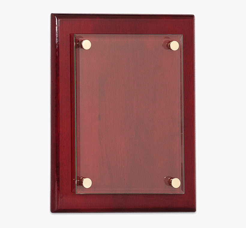 Blank Rosewood Piano Finish Floating Plaque - Floating Glass With Rose Wood Piano Finish Plaque Quantity(1), transparent png download