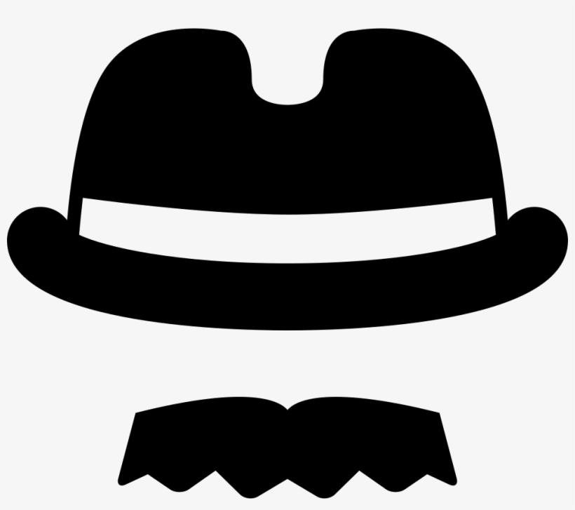 Fedora Hat And Moustache Comments - Sombrero Charlie Chaplin Png, transparent png download