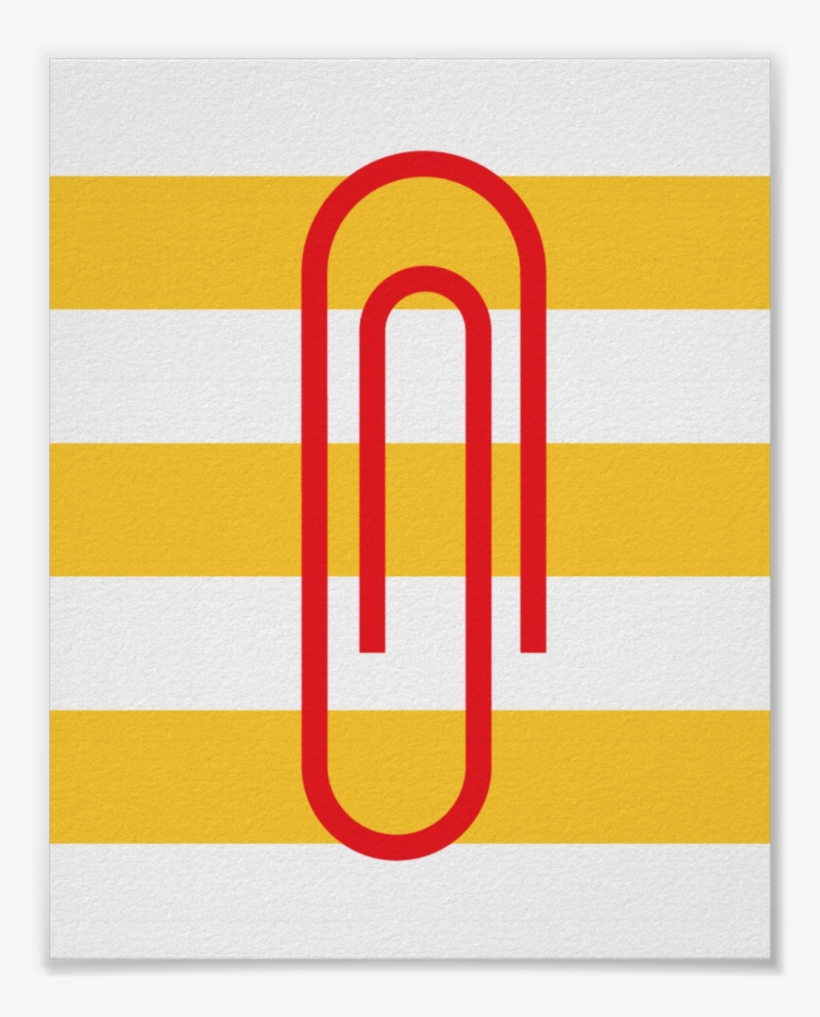 Minimalist Paperclip Poster Choose Your Size &amp - Paper, transparent png download