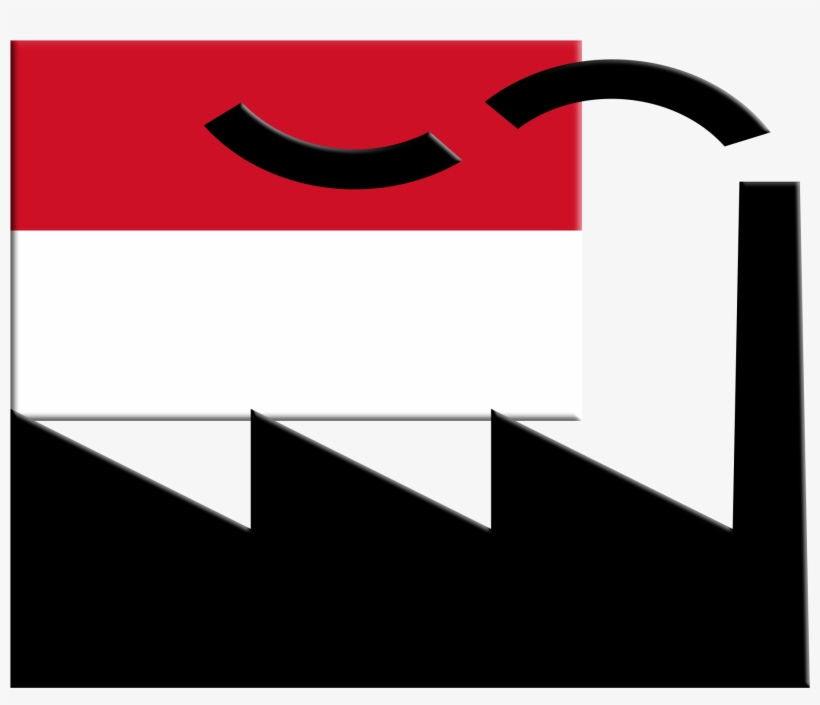 Factory Icon With Indonesian Flag - Share, transparent png download