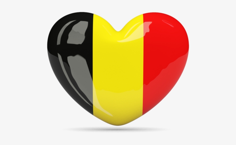 Belgium Flag Vector Png - Belgium Flag Heart Png, transparent png download
