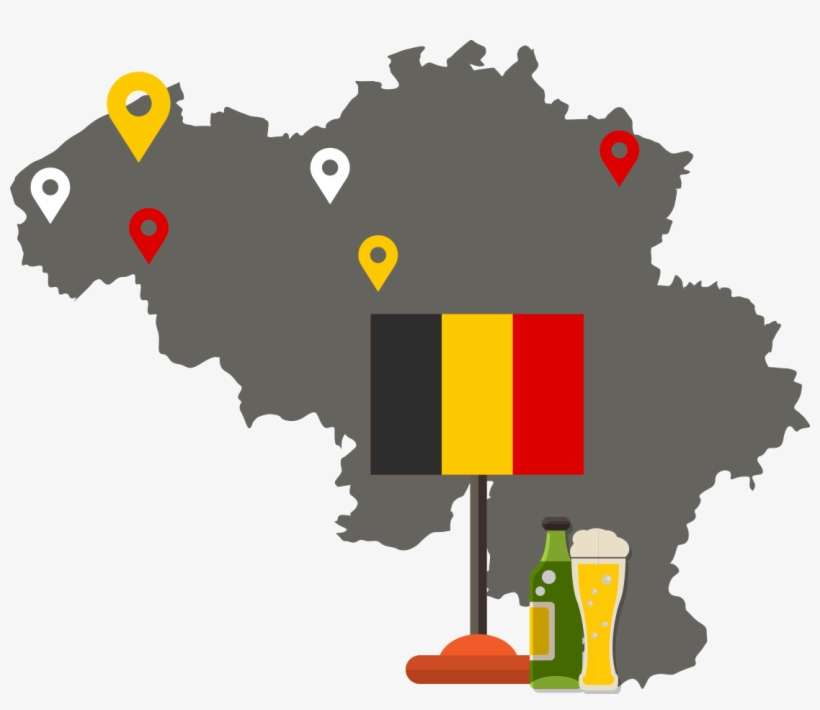 Beligum Clipart Belgium Map - Map Belgium Vector, transparent png download