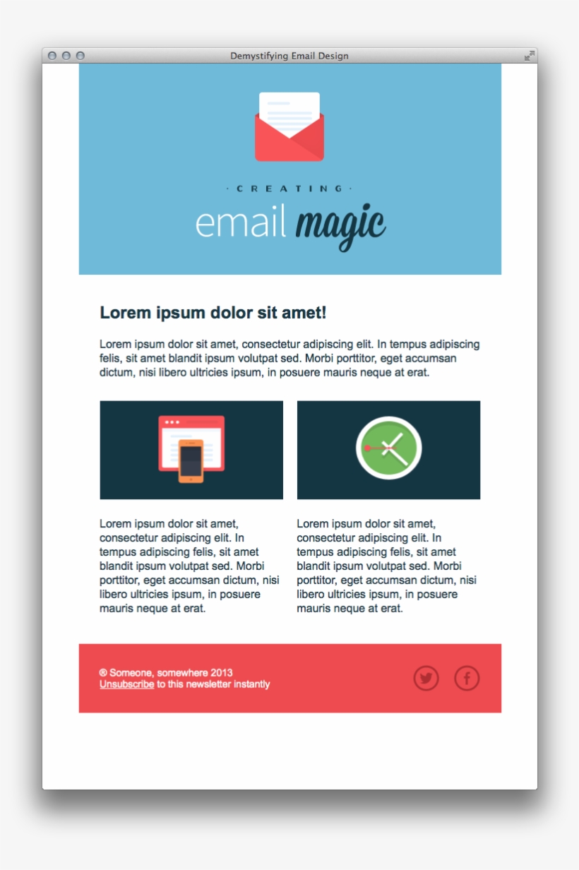 Borders Turned Off - Html Mailer Design Template, transparent png download