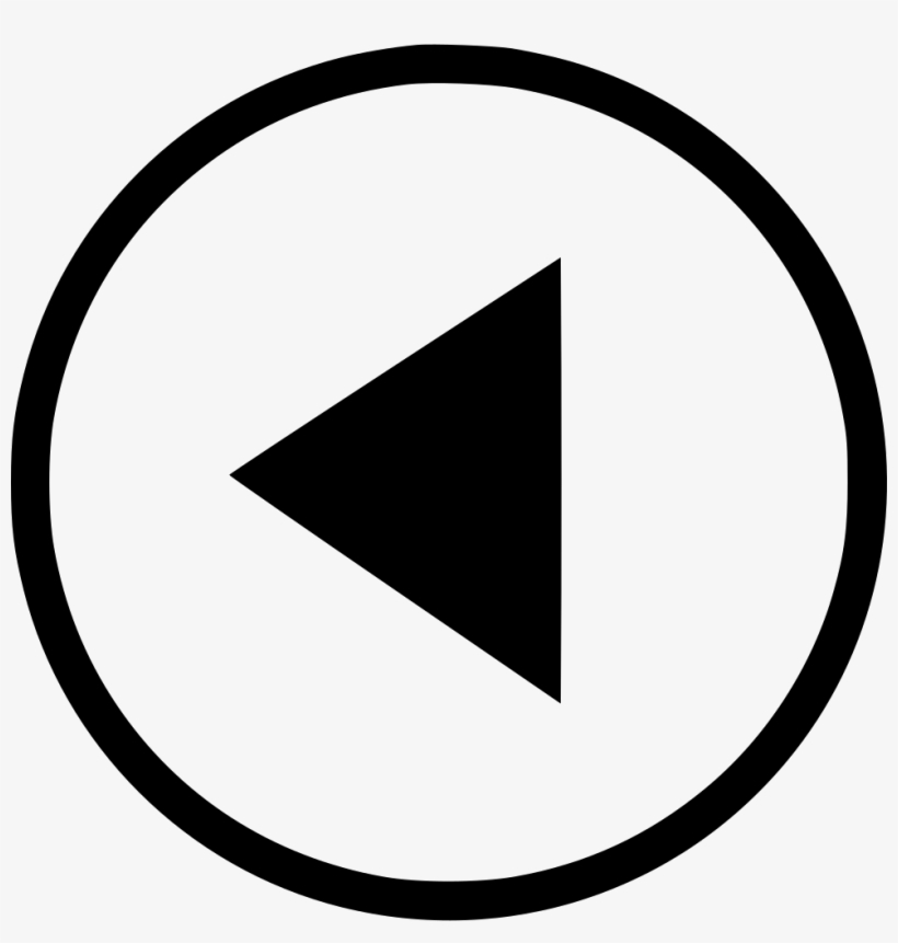 Triangle Arrow Back Last Left Round Comments - Portable Network Graphics, transparent png download