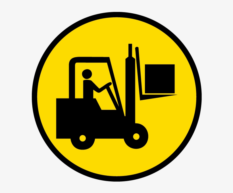 Download Forklift Area Floor Sign Forklift Safety Icon Transparent