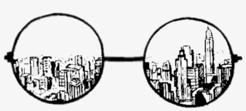 Tumblr Glasses Sticker By Orisitreal - See Through Glasses Drawing, transparent png download