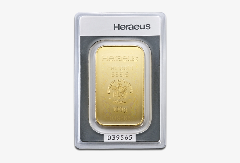100g Gold Bullion - Heraeus Gold Barren 50 G, transparent png download