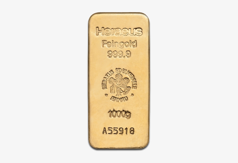 1000g Gold Bar Heraeus - Heraeus 1kg Gold Bar, transparent png download