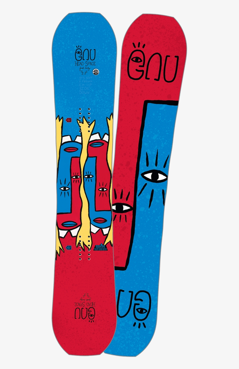 Snowboard Png Image - 2017 2018 Gnu Headspace Snowboard, transparent png download