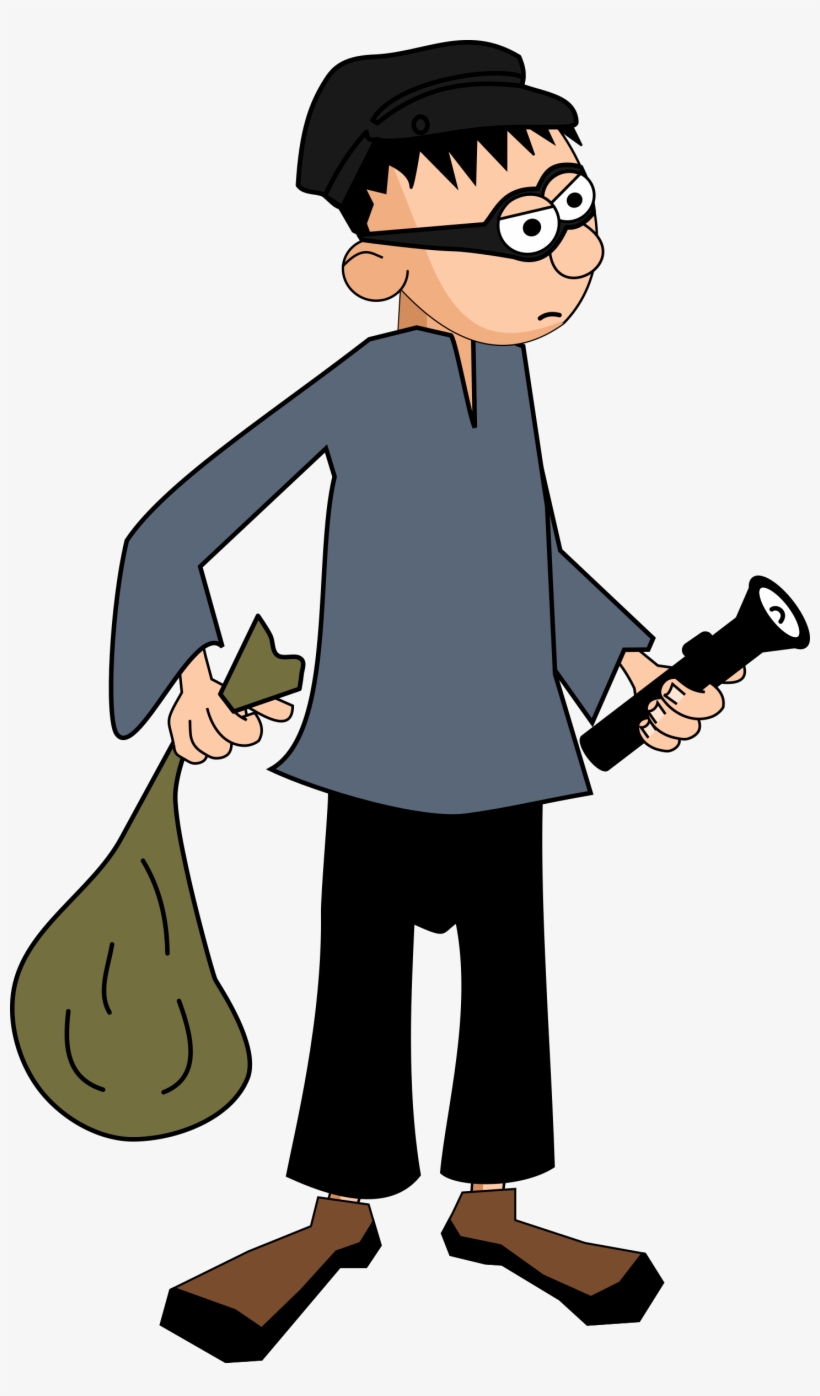 Bag,burglar,comic - Thief Clipart Png, transparent png download