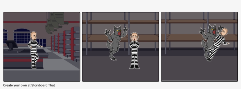 Terror To A Robber - Cartoon, transparent png download