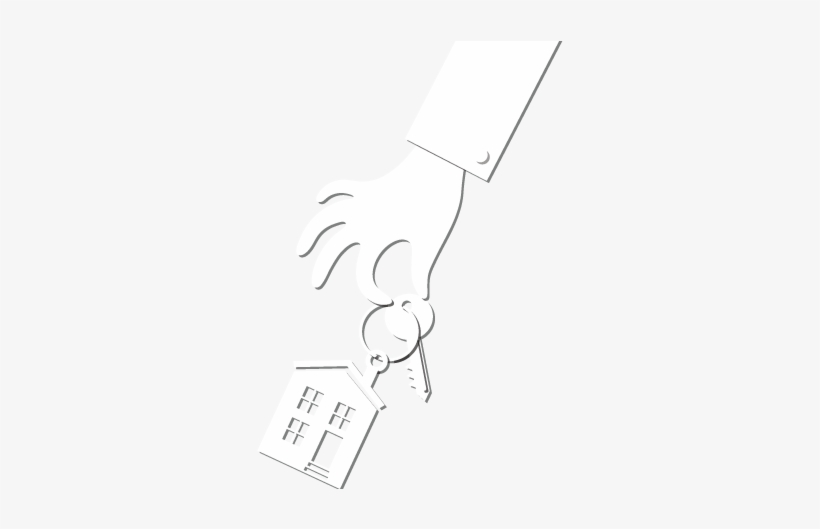 Hand Holding House Key - House, transparent png download