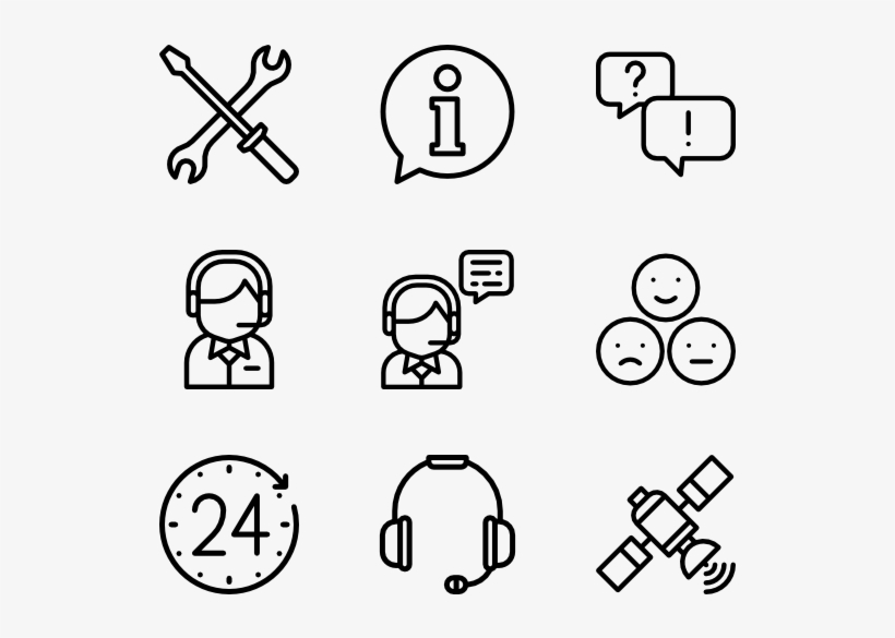 Customer Service - Hipster Icons, transparent png download