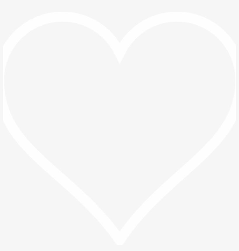 White Heart Outline Apple Clipart Hatenylo - White Outline Of A Heart, transparent png download