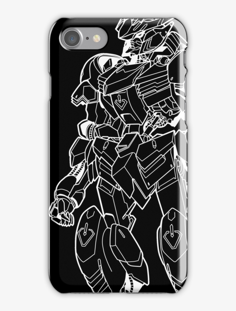 Gundam Barbatos Outline White Iphone 7 Snap Case - Hoodie, transparent png download