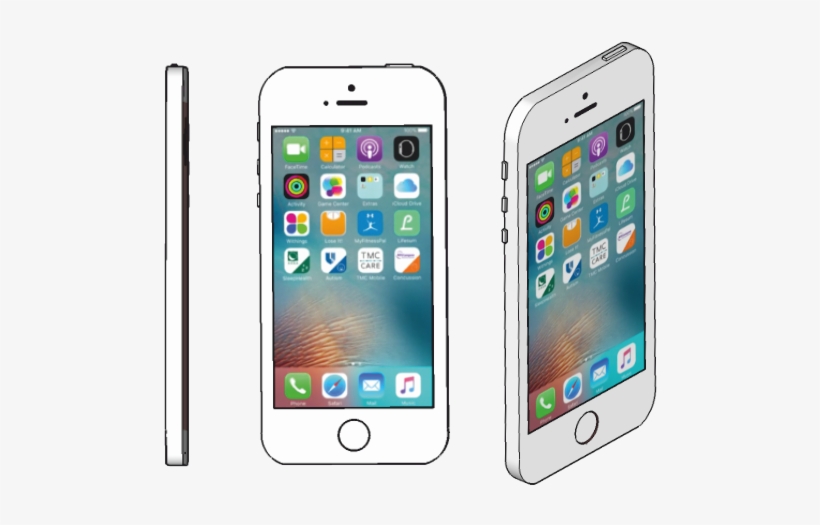 Study The Three Views Of The Mobile Phone Seen Opposite - View For Iphone 6 Plus / 6s Plus, transparent png download