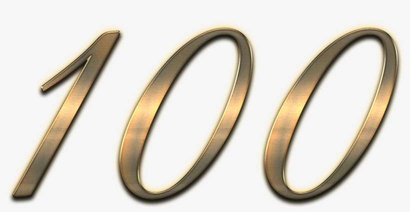 100 Number Soft Shadow Png - Number, transparent png download
