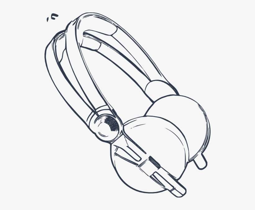 Cool Drawing Of Headphones, transparent png download