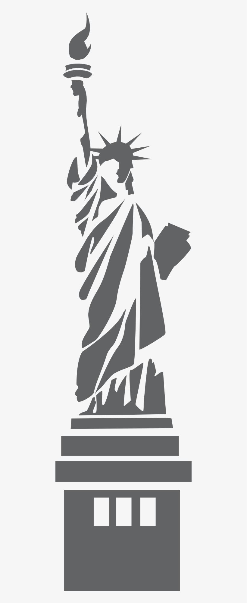 Illustration Of The Statue With A Transparent - Statue Of Liberty Drawing Small, transparent png download