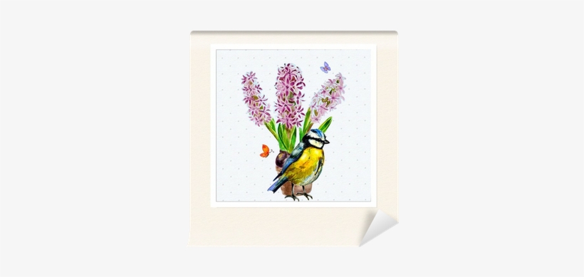 Home Flowers In A Vase - Cascading Flowers Watercolor Painting With Blue &, transparent png download