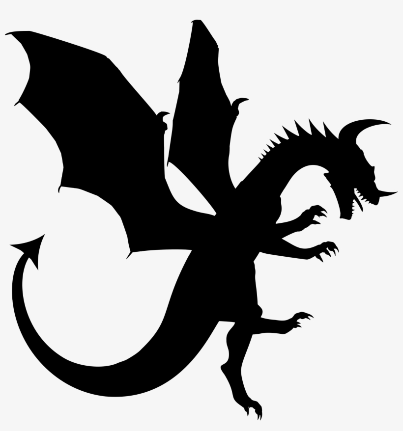 Big Image - Dragon Silhouette Png, transparent png download