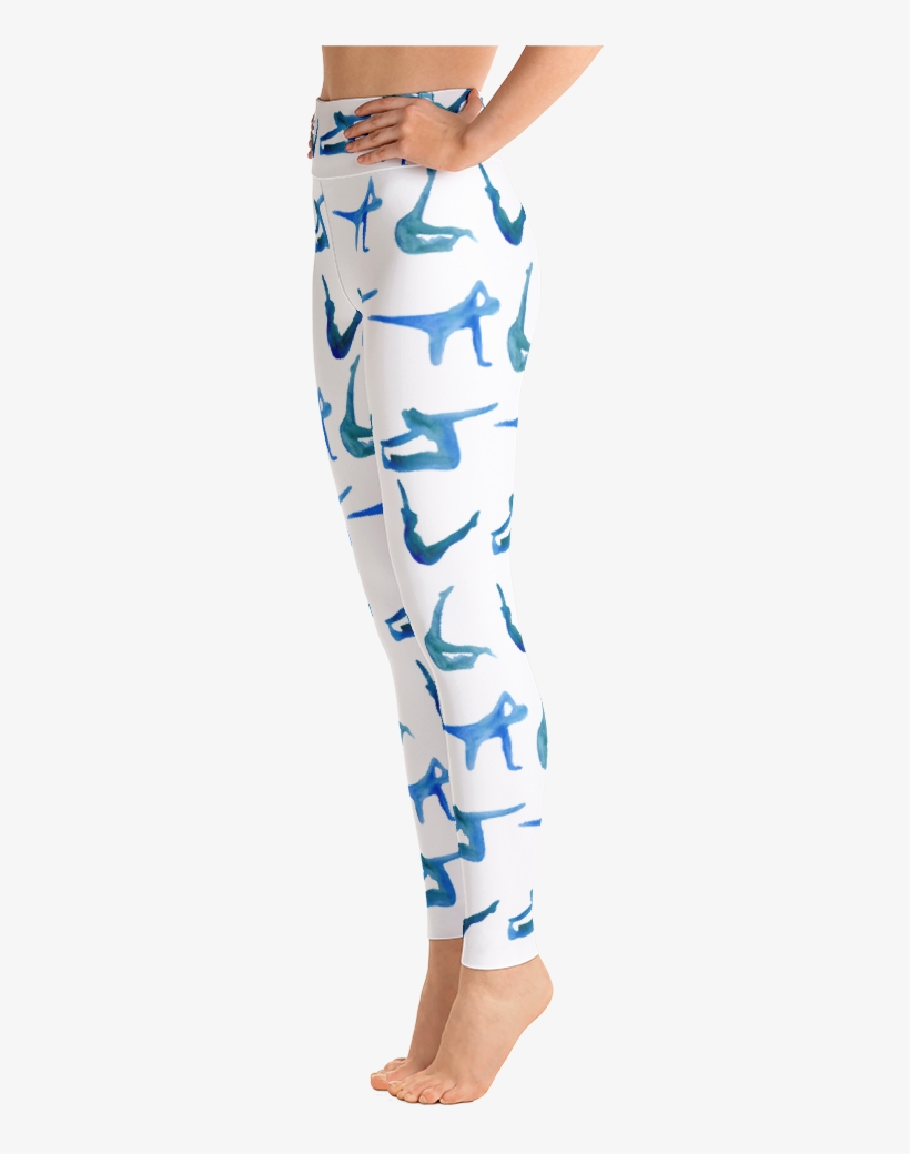 Watercolor Pilates High Waisted Leggings - Yoga Pants, transparent png download