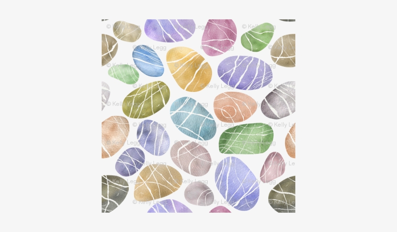 Watercolour River Pebbles - Sea Pebbles, transparent png download