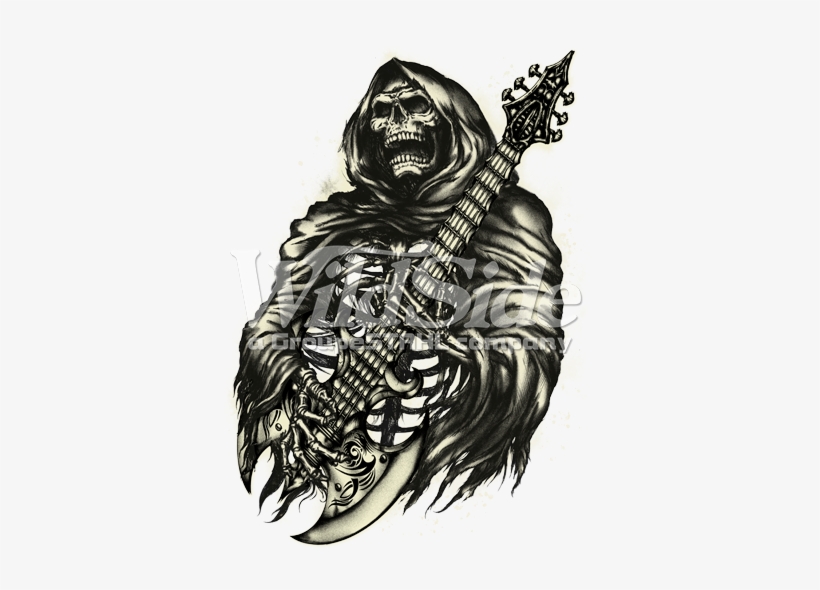 Grim Reaper Playing A Guitar - Grim Reaper Playing Guitar, transparent png download