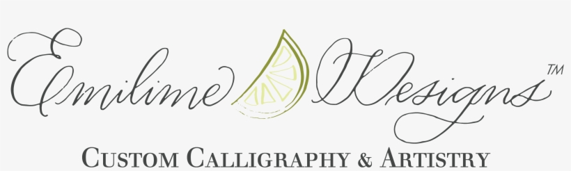 Emilime Designs Logo - Calligraphy, transparent png download