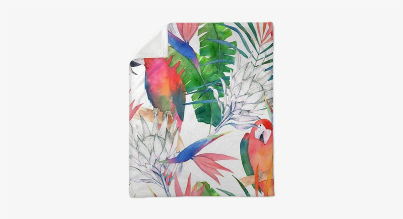 Watercolor Summer Print - Parrot, transparent png download