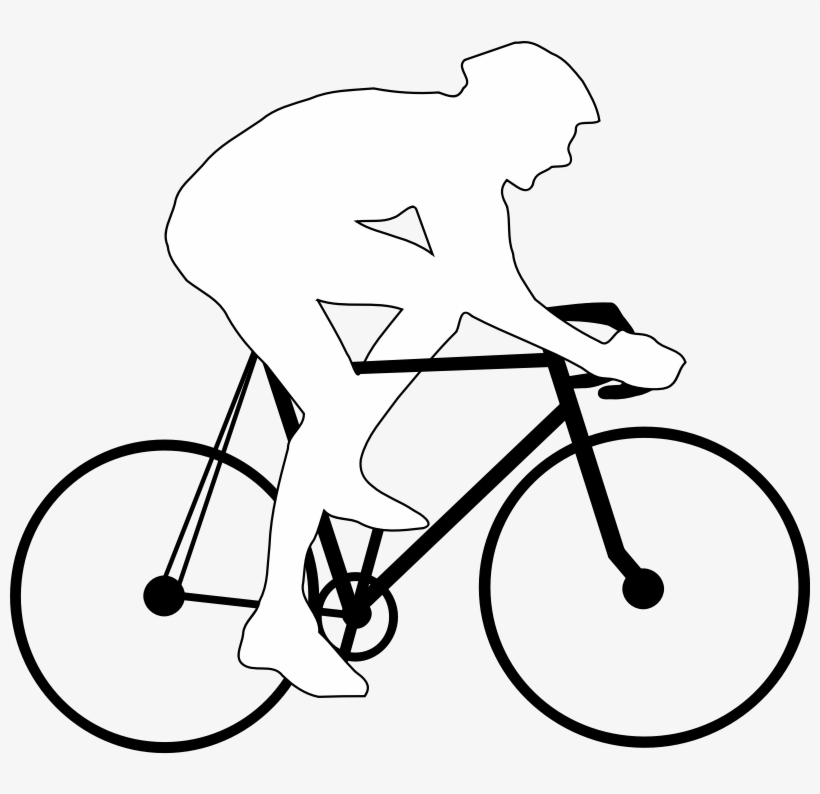Bicycle Clipart Road Cycling - Draw A Person On A Bike, transparent png download