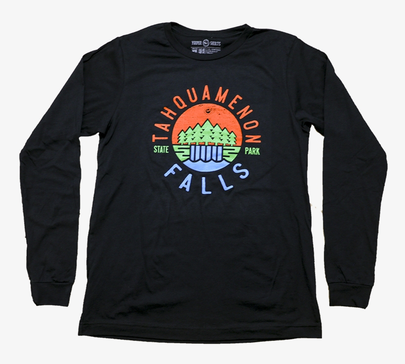 "tahquamenon Falls " Black Longsleeve T-shirt - Ticheurte Garcon Enfant Manche Longue, transparent png download