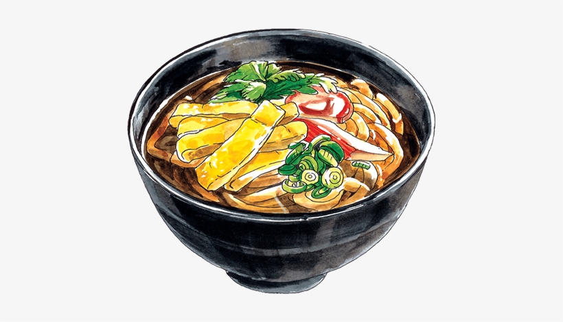 Japanese Food Illustration - รูป บะหมี่ เกี๊ยว การ์ตูน, transparent png download