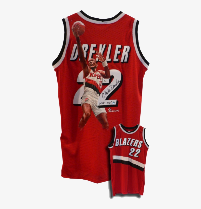 Clyde Drexler Painted Jersey - Sports Jersey, transparent png download