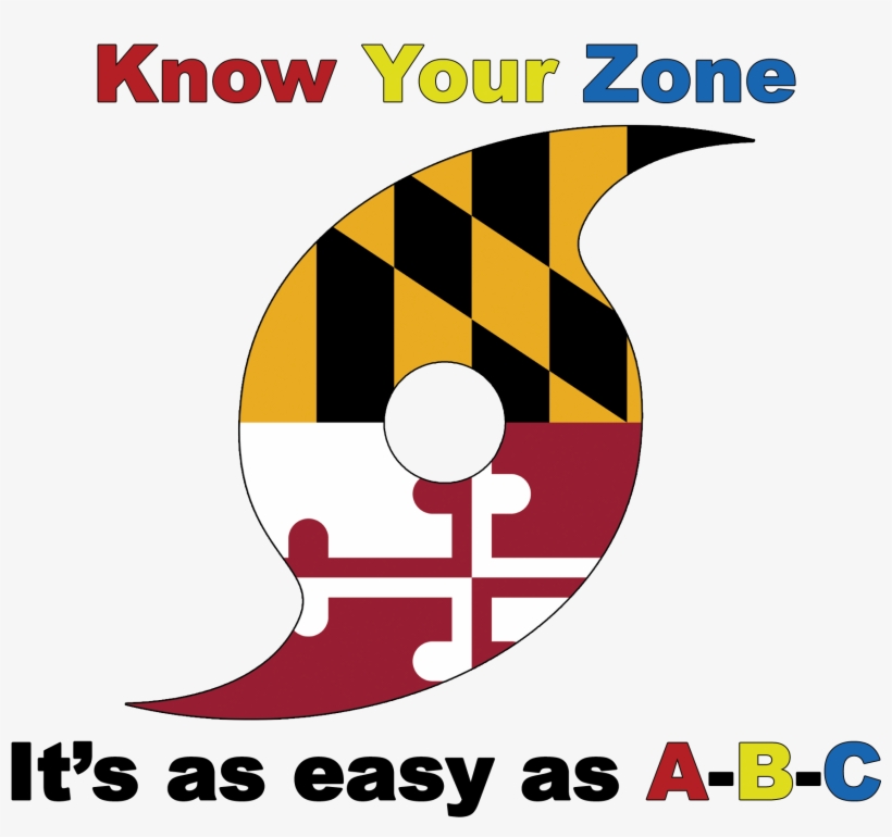 A Hurricane Icon With The Maryland State Flag Image - Reminder Card, transparent png download