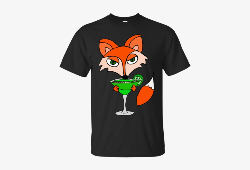 Cool Foxy Red Fox Drinking Margarita T-shirt - Science Bitch Neil De Grass Tyson, transparent png download