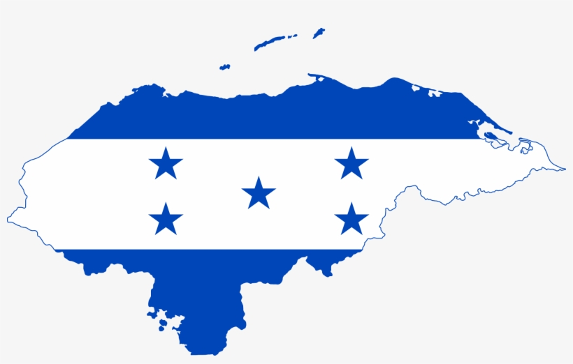 Flag Map Of Honduras Flags 2011 Clip Art Svg Openclipart - Honduras Png, transparent png download