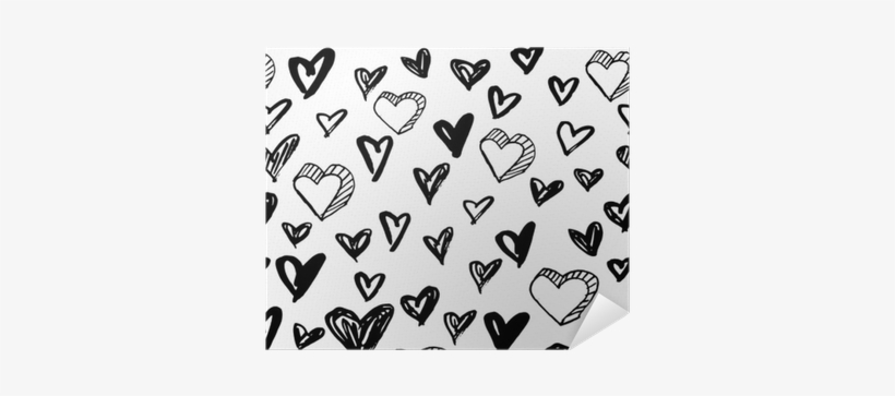 Vector Seamless Hearts Pattern - Watercolor Painting, transparent png download