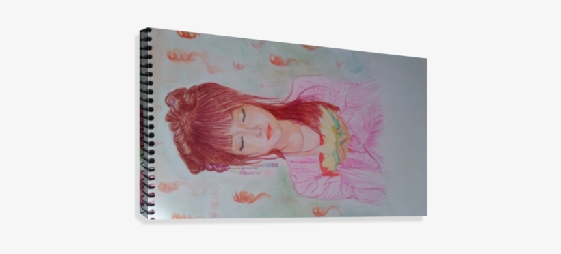 Traditional Chinese Girl Canvas Print - Sketch, transparent png download